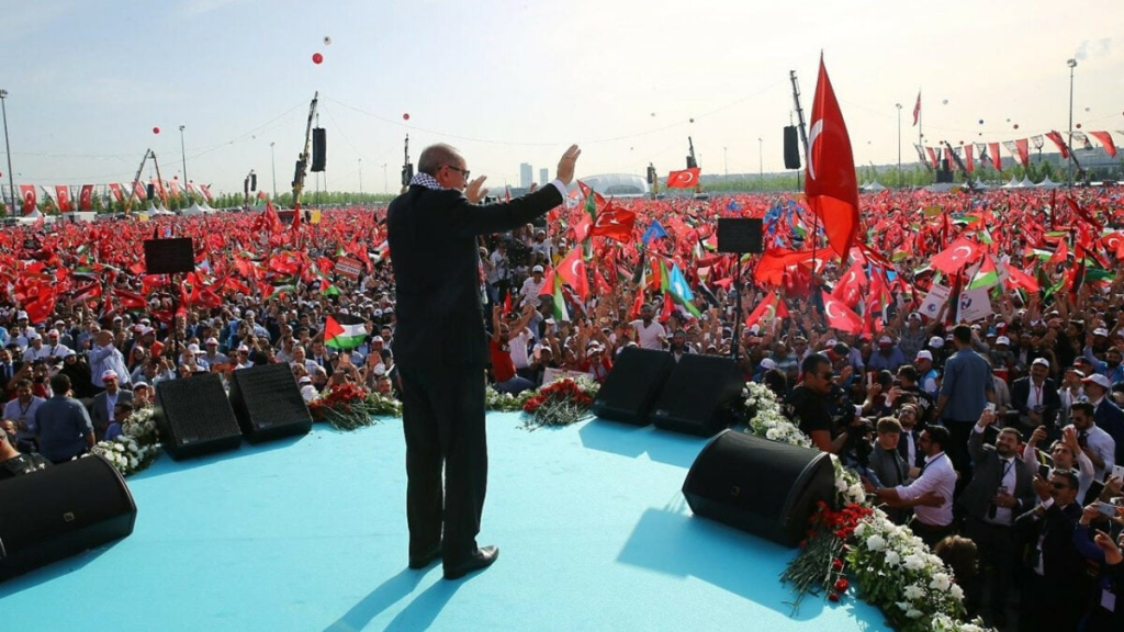 Büyük filistin mitinginde Cumhurbaşkanı Erdoğan