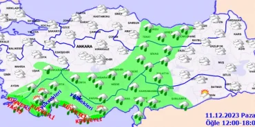 Meteorolojiden kuvvetli sağanak yağış uyarısı