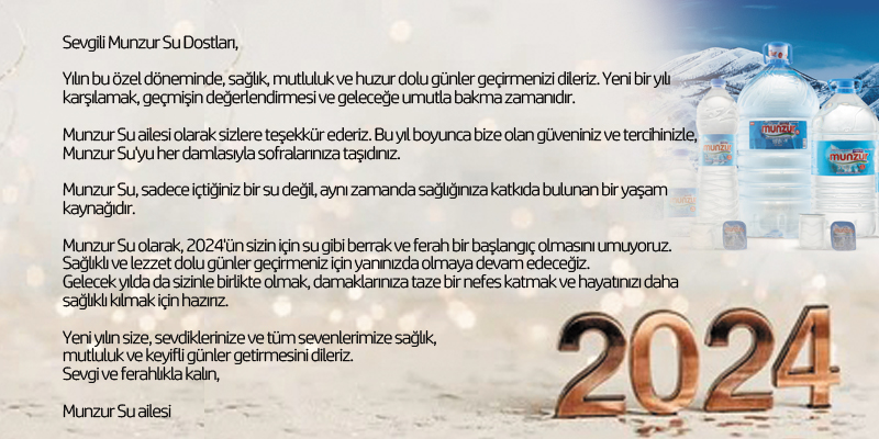 Munzur Su'dan yeni yıl mesajı
