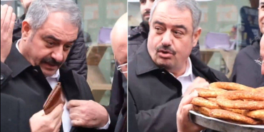 AKP'nin Diyarbakır adayı 100 liraya bir tepsi simit almaya çalıştı