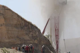Sondaj çalışması sırasında sülfür gazı patladı