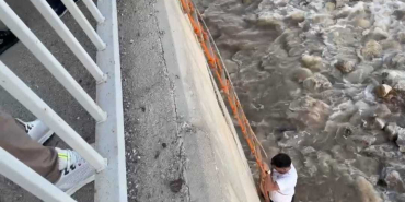 BATMAN'da balık tutmak için gittikleri çayda sular yükselinc