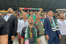 Amed SK - İstanbulspor maçını başkanlar taraftarlarla birli