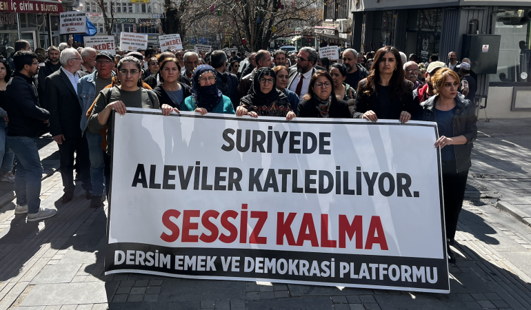 Suriye'deki Alevi katliamı Dersim'de protesto edildi