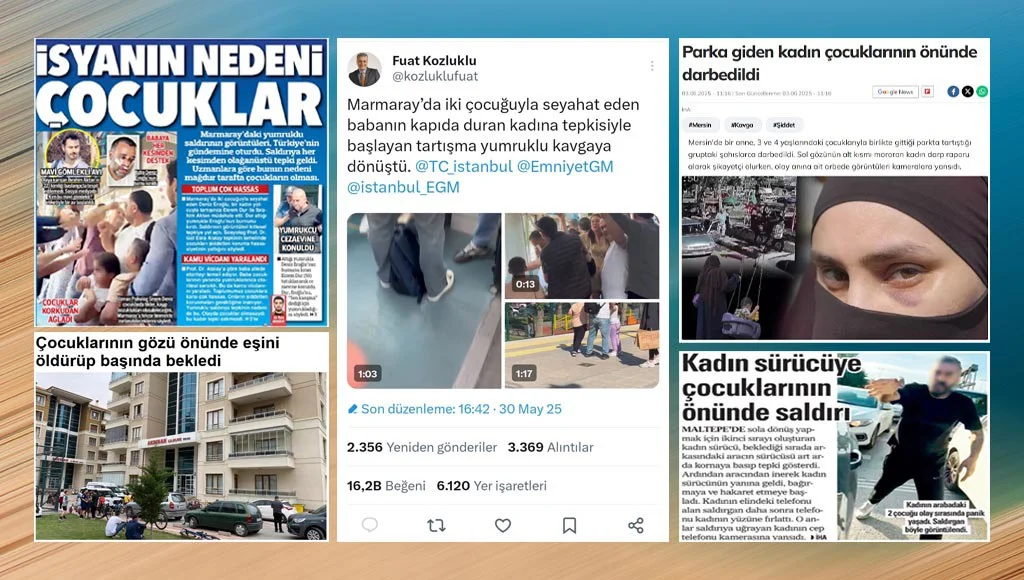 “Çocuklarının gözü önünde” klişesi