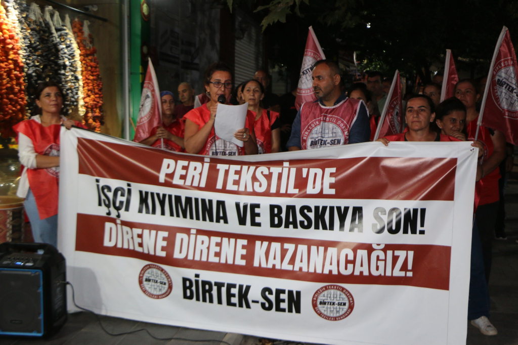 Peri Tekstil işçilerinin direnişi sürüyor: “Sendikal haklarımız tanınsın”