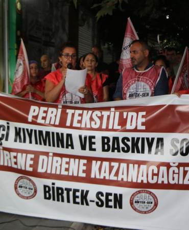 Peri Tekstil işçilerinin direnişi sürüyor: “Sendikal haklarımız tanınsın”