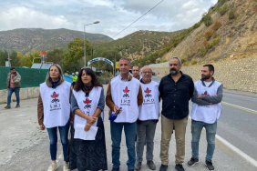 Dersim kent merkezindeki bir askeri kontrol noktasindan goruntu.